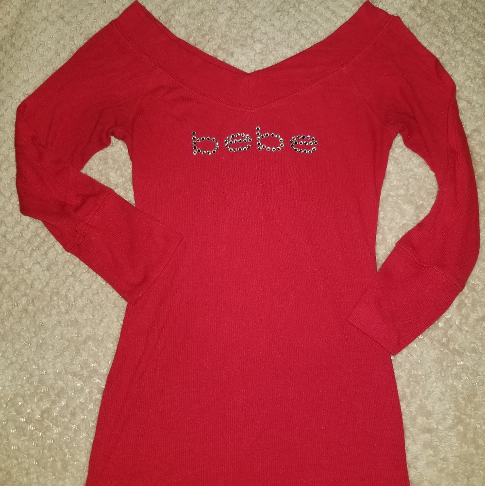 SOLD ON ANOTHER PLATFORM❤️ BEBE off the shoulder, half sleeve top